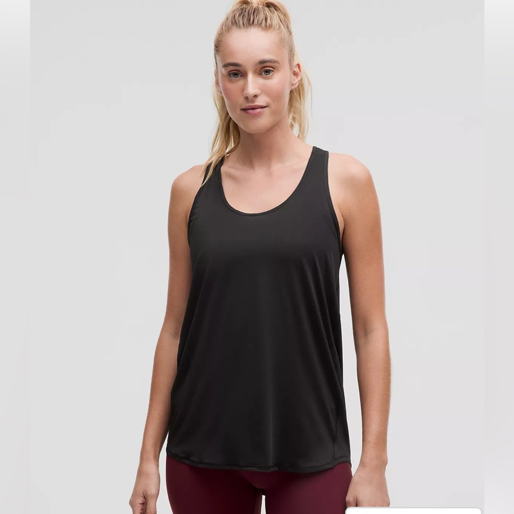 lululemon athletica Black Essential Tank Top Pleated